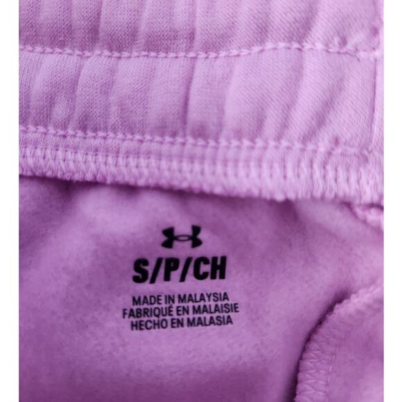 NWT Under Armour Women's Rival Fleece Joggers Pants Light Pink S - Picture 5 of 7